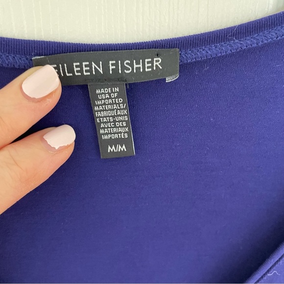 Eileen Fisher Dark Purple A-Line Jersey Knit Swing Dress Tunic in Size Medium‎ - Picture 5 of 5